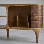 Detale szafki audio z pracowni Bensari Workshop jako przykład designu kolekcjonerskieho